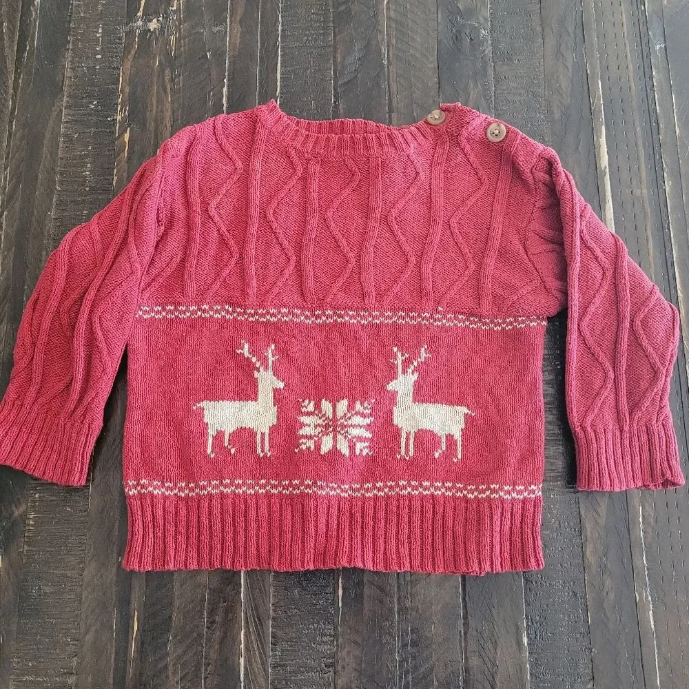 Ralph Lauren Preppy Cotton Knit Sweater Size 12-24M